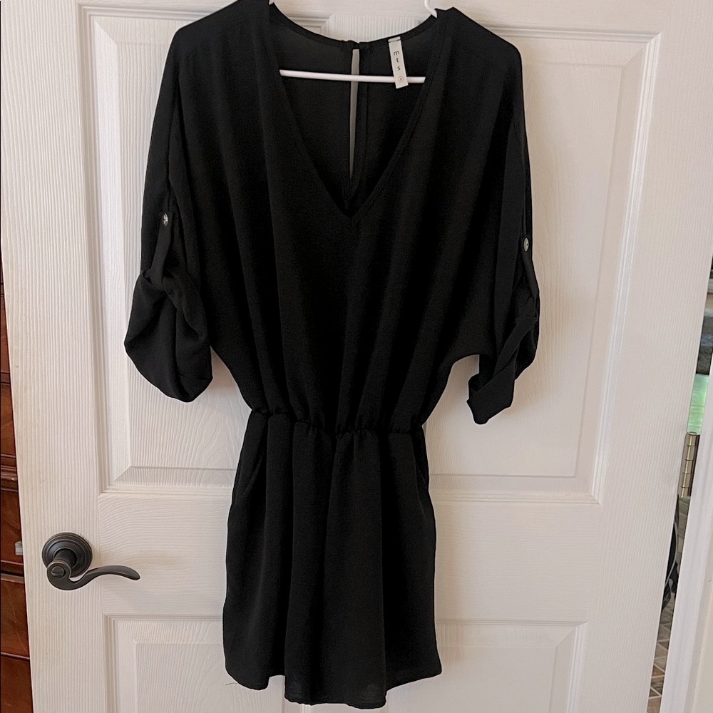 MTS Black V-Neck Romper
